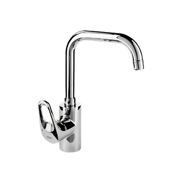 Picture of Value Milano High Washbasin Mixer with Rectangular Swivel Spout Chrome